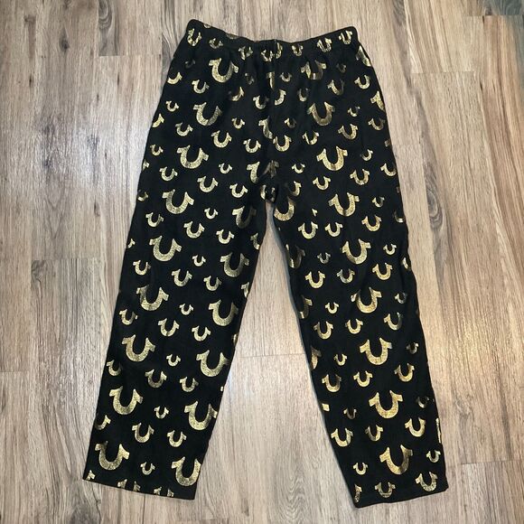 True Religion‎ Pajamas Adult AOP Horseshoe Fleece Loungewear Mens Black Size XL - Picture 4 of 5